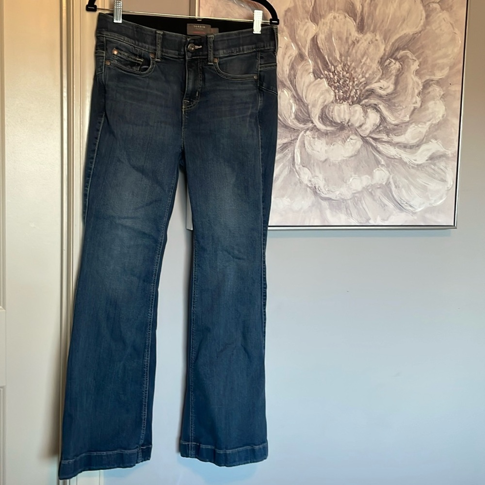 Torrid Bombshell Flare High Rise Jean Blue Sz 10 S